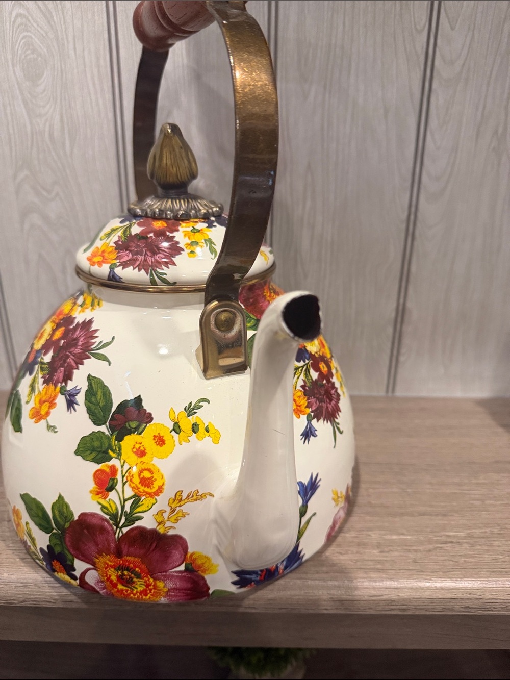 Mackenzie Childs flower market tea kettle - Picture 5 of 10